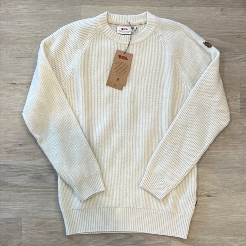 Fjallraven ÖVIK RIB SWEATER Cream - Men’s Small